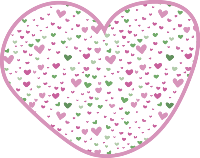 Vinyl Teppich kindlich dekor mit herzmuster - TenStickers