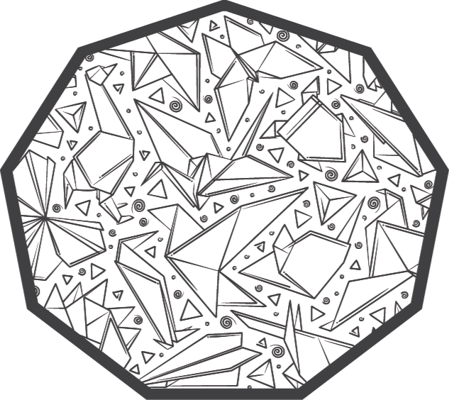 Vinyl Teppich geometrisch geometrische formen achteck - TenStickers