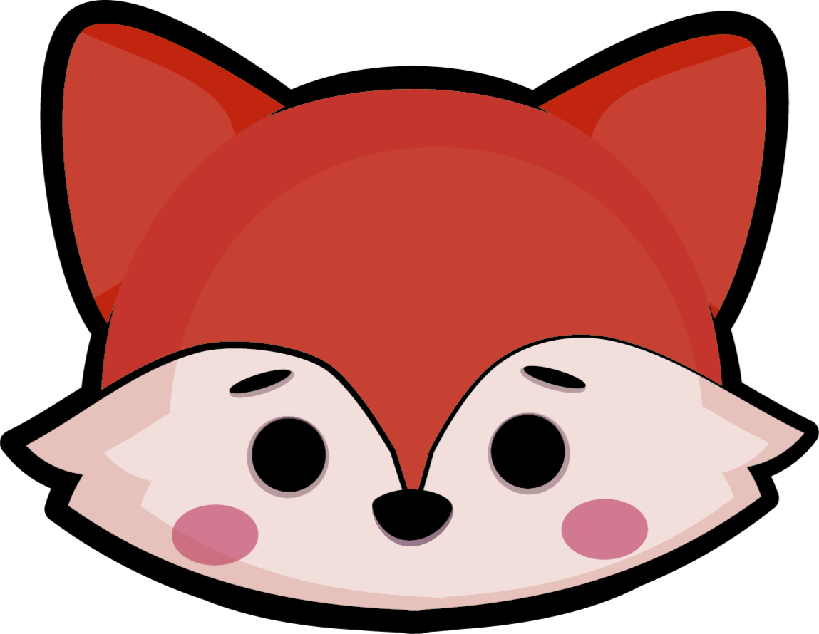 Vinyl teppich kinderzimmer in niedlicher fuchsform - TenStickers