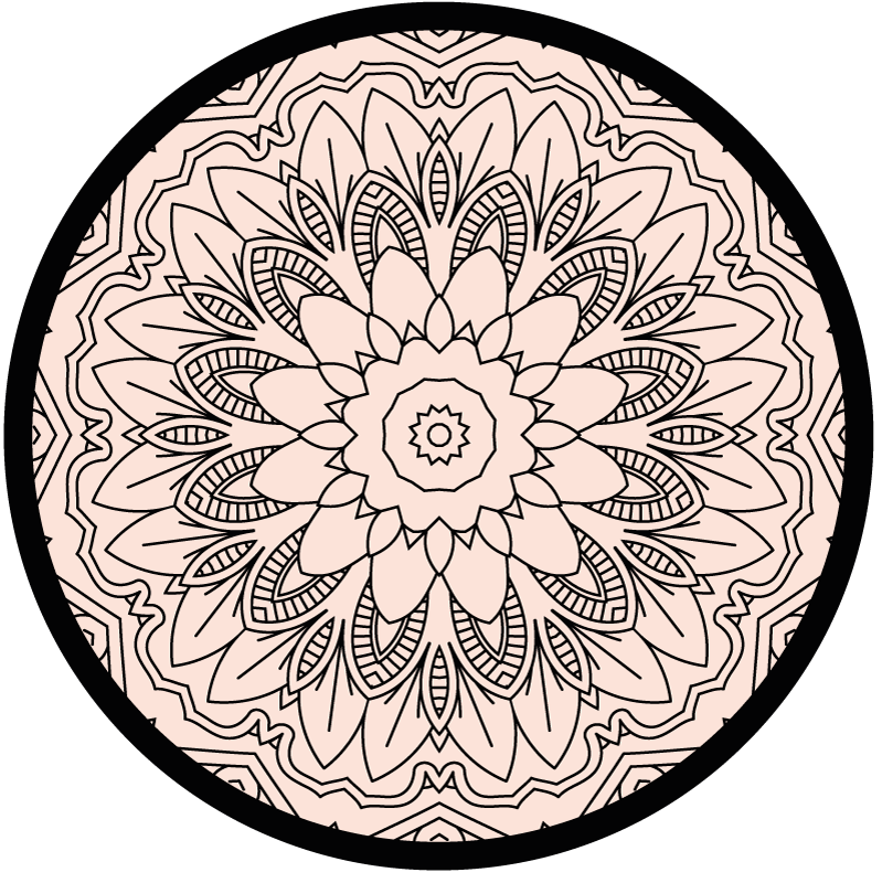 Vinyl teppich mandala schlichtheit - TenStickers