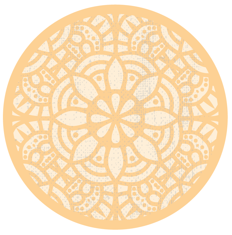 Vinyl teppich mandala mit mandala motiv kreis - TenStickers