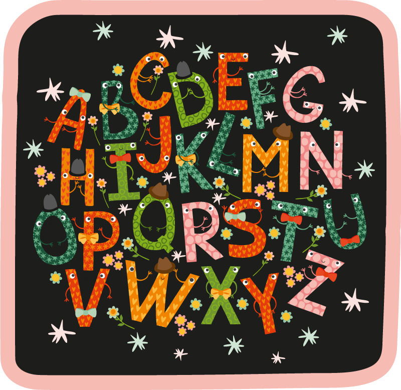 Vinyl teppich alphabet buchstabenzauber - TenStickers
