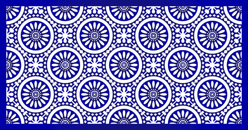 Vinyl teppich mandala im kreisförmigen muster - TenStickers