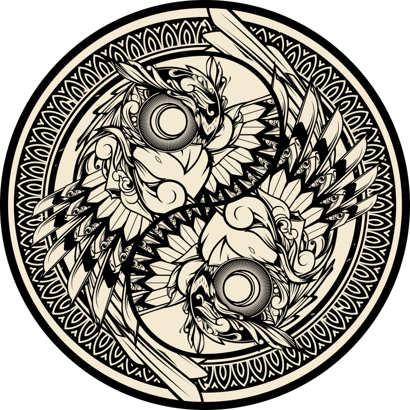 Vinyl teppich mandala detailliertes mandala - TenStickers
