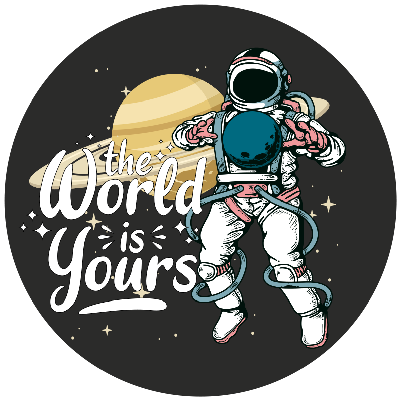 Vinyl Teppich Jugendzimmer astronautenerkundung - TenStickers