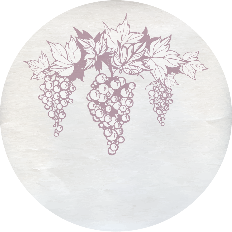 Vinyl Teppich Blumen trauben botanisches emblem - TenStickers