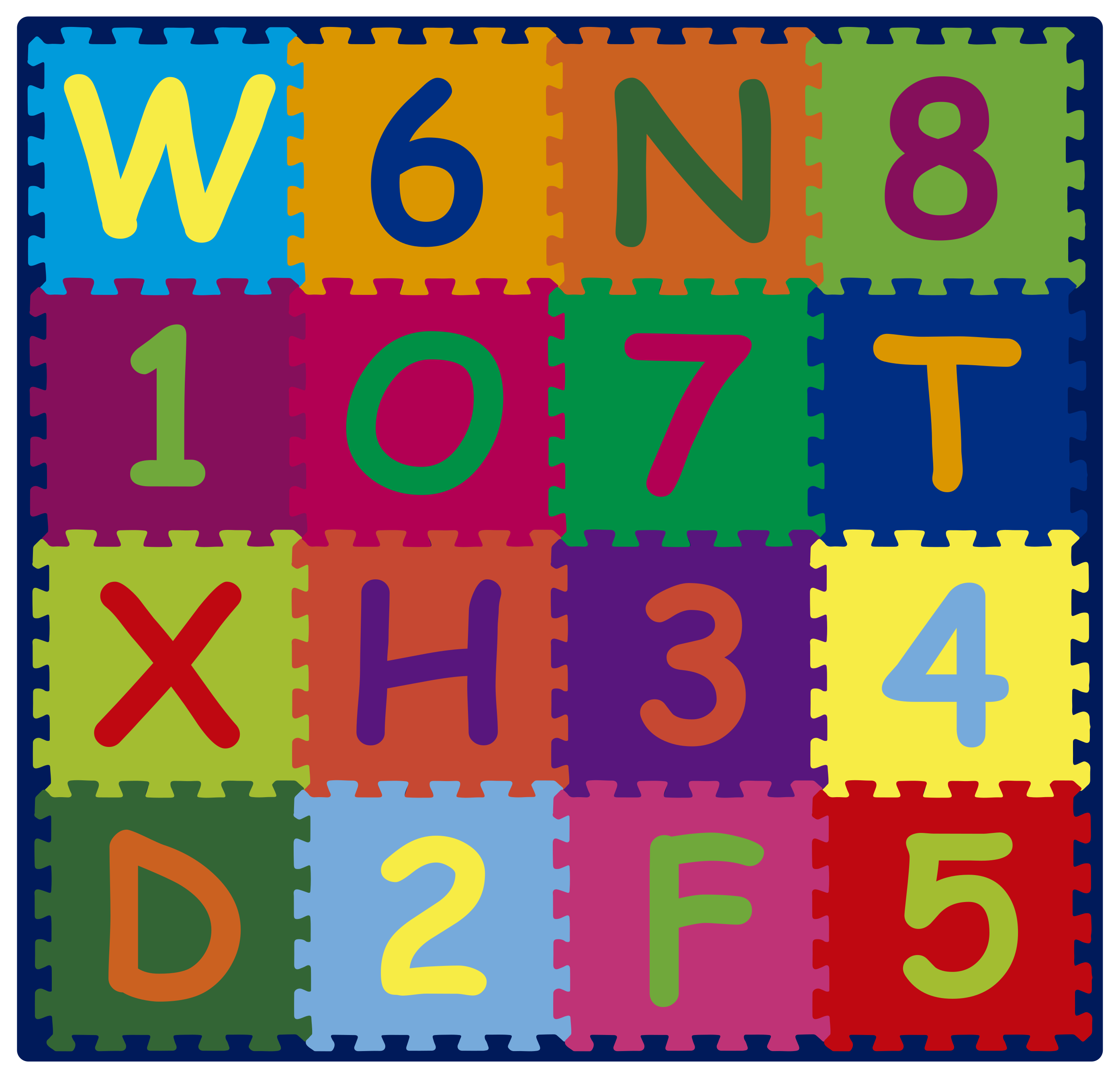 Vinyl teppich alphabet puzzle - TenStickers
