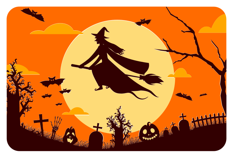 Vinyl teppich halloween gruselige silhouette - TenStickers