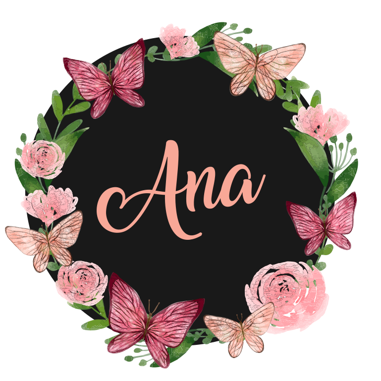 Vinyl Teppich mit Namen floraler personalisierter kreis - TenStickers