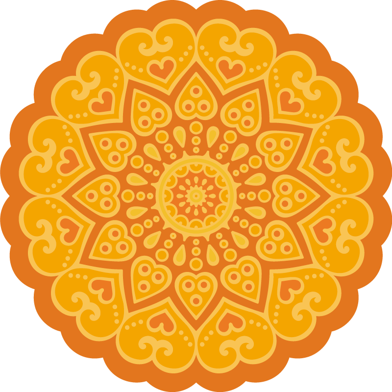 Vinyl teppich mandala als bodendekor - TenStickers