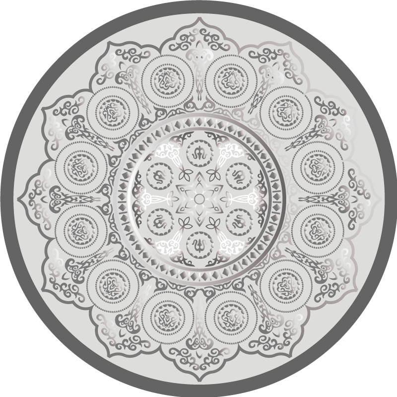 Vinyl teppich mandala mit mandala muster overlay - TenStickers