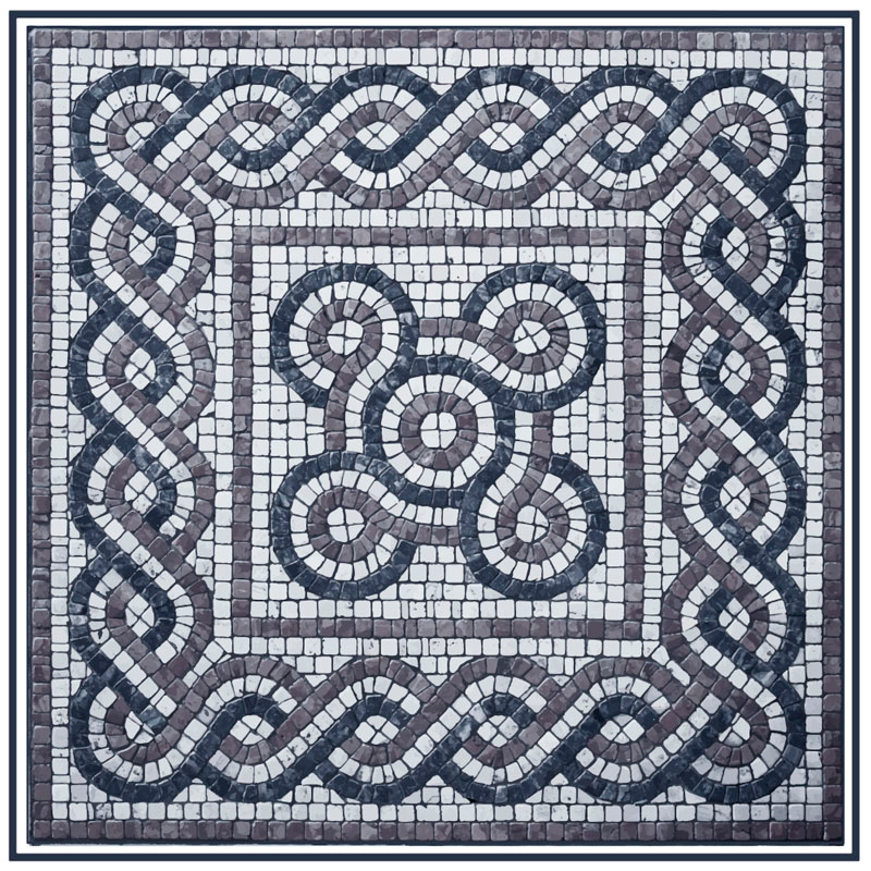Vinyl teppich mosaik mit filigranem design - TenStickers