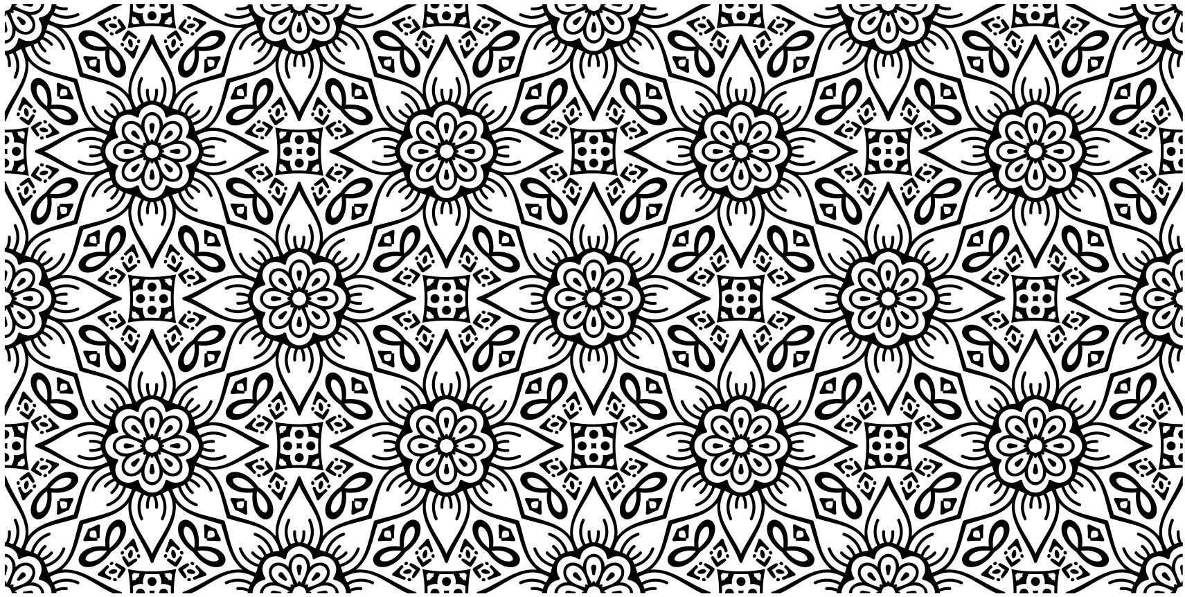Vinyl Teppich Mandala botanisches motiv - TenStickers