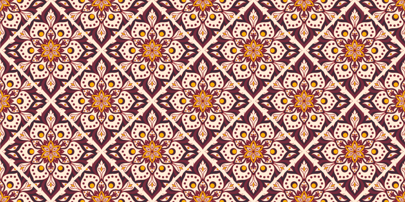 Vinyl teppich mosaik mandala muster - TenStickers