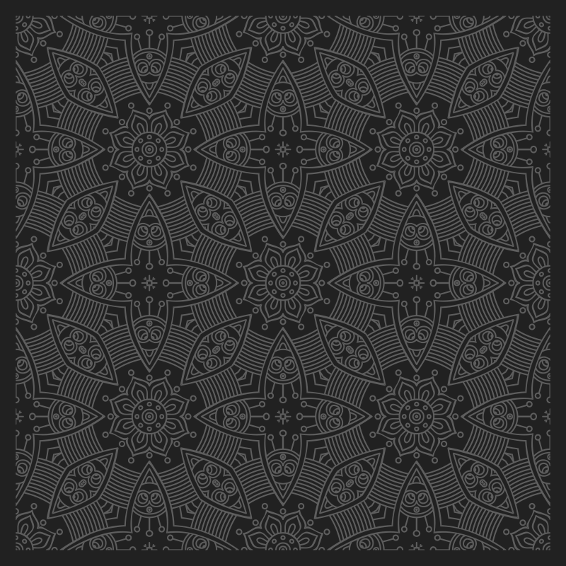 Vinyl teppich mandala mit filigranen mustern - TenStickers