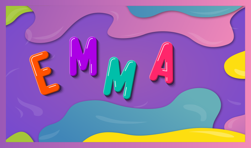Vinyl Teppich mit Namen personalisierter name - TenStickers
