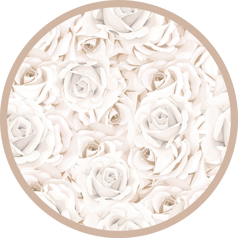 Vinyl Teppich Blumen elegantes rosenmuster - TenStickers