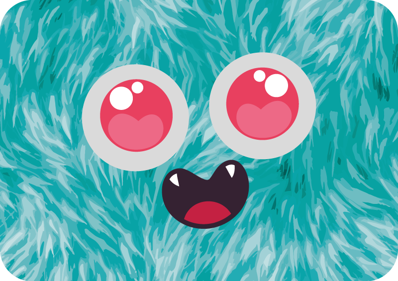 Vinyl Teppich kindlich monstergesicht - TenStickers