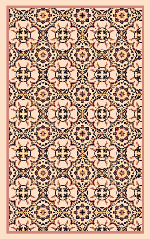 Vinyl teppich mosaik eleganz inspiriert von mosaik - TenStickers