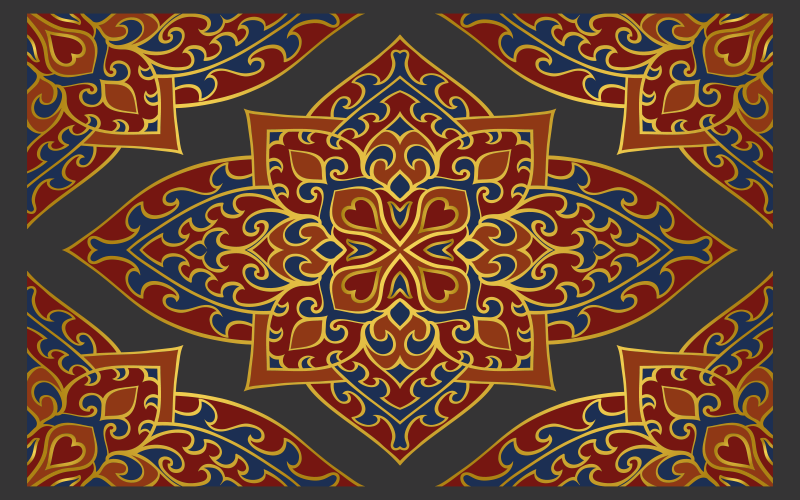 Vinyl teppich mandala im aufwendigen design - TenStickers