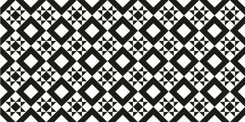 Vinyl Teppich geometrisch monochrome geometrie - TenStickers