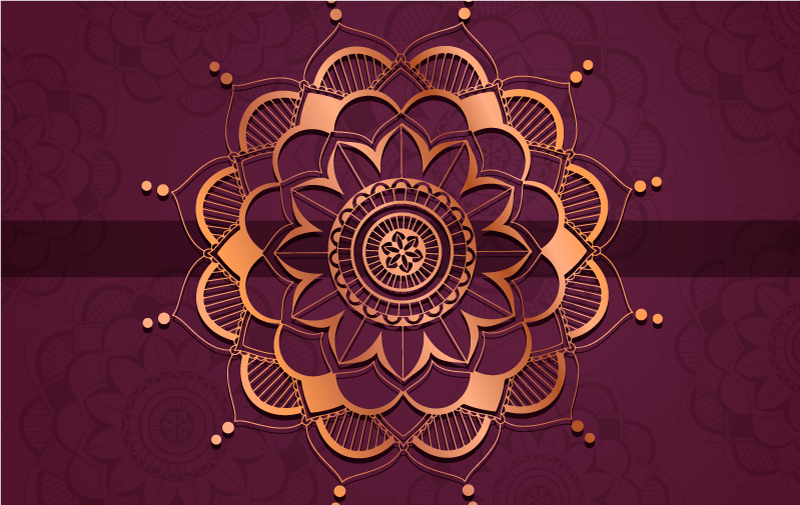 Vinyl teppich mandala als bodenschmuck - TenStickers