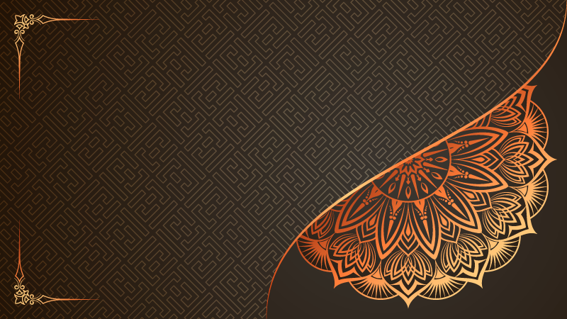 Vinyl teppich mandala mit mandala eckdesign - TenStickers