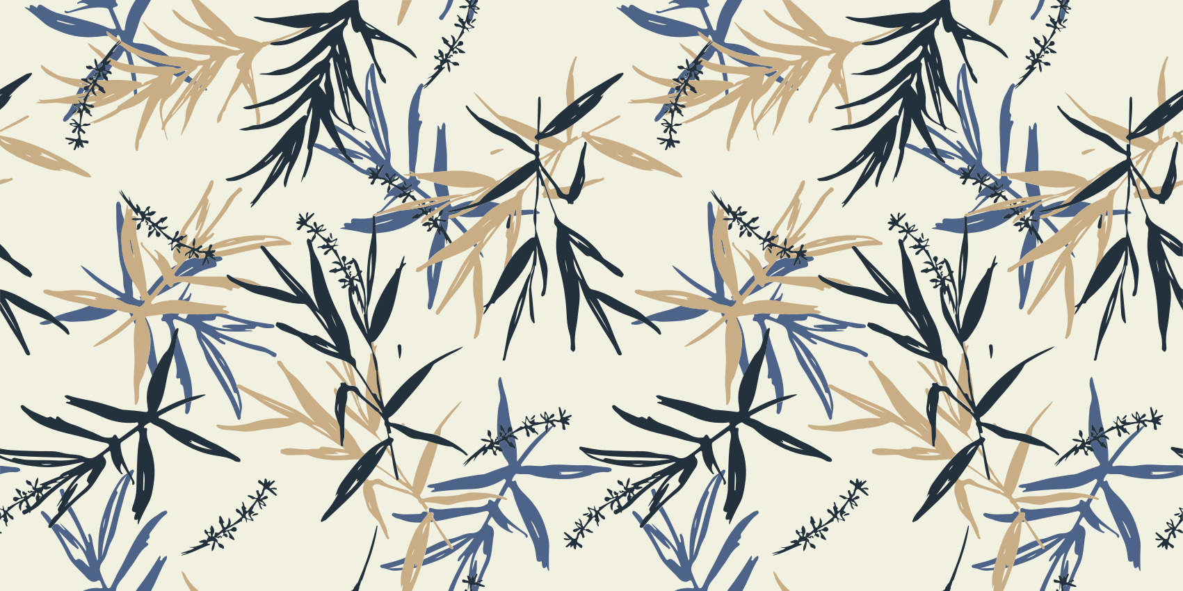Vinyl Teppich Blumen botanisches bambusmuster - TenStickers