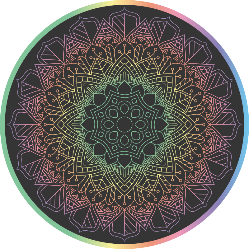 Vinyl teppich mandala für mandala meditation - TenStickers