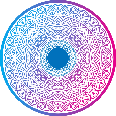 Vinyl teppich mandala kreisförmige anordnung - TenStickers