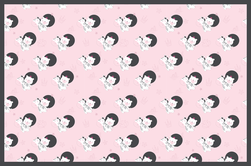 Vinyl Teppich Kinder verspielte ballerina-grafik - TenStickers