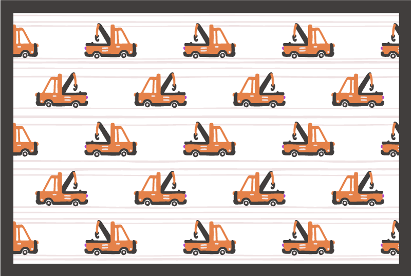 Vinyl Teppich kindlich spielzeug-kran-muster - TenStickers