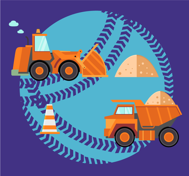 Vinyl Teppich Kinder bau spielzone - TenStickers