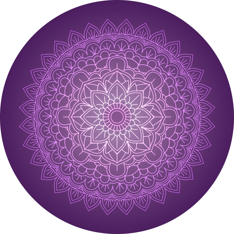 Vinyl teppich mandala runddesign - TenStickers