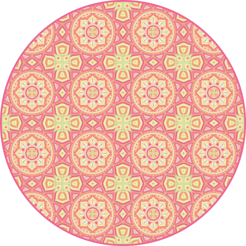 Vinyl teppich mandala im mandala muster kreis - TenStickers