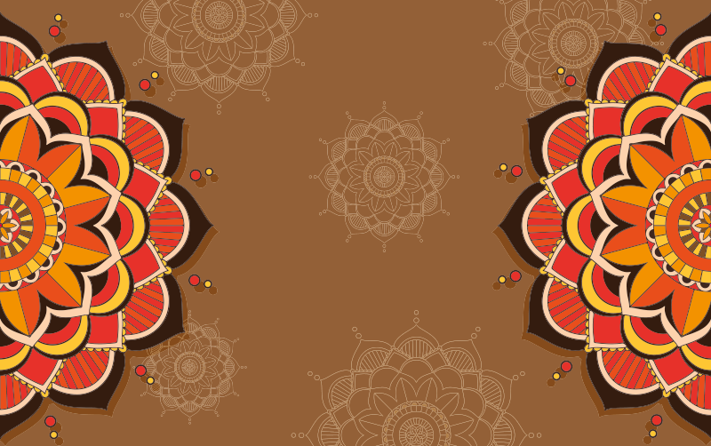 Vinyl teppich mandala mit mandala ornamentation - TenStickers