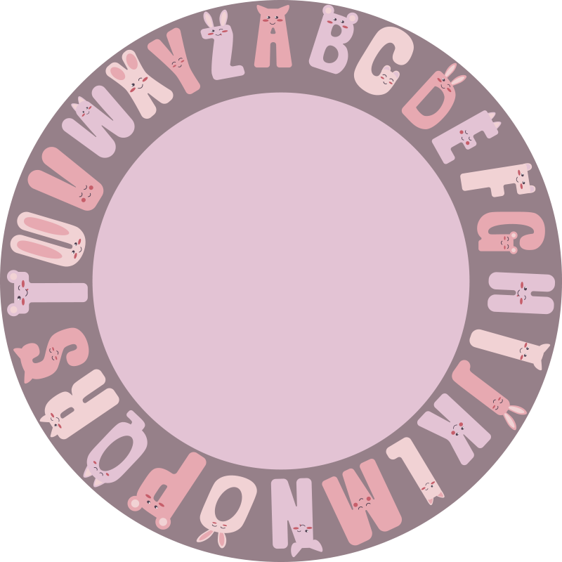 Vinyl teppich alphabet lernkreis alphabet - TenStickers