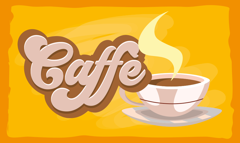 Vinyl Teppich Küche kaffee-design - TenStickers