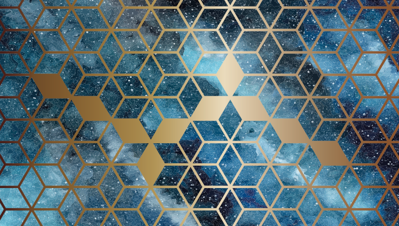 Vinyl Teppich Fliesenoptik mosaik funkeln - TenStickers