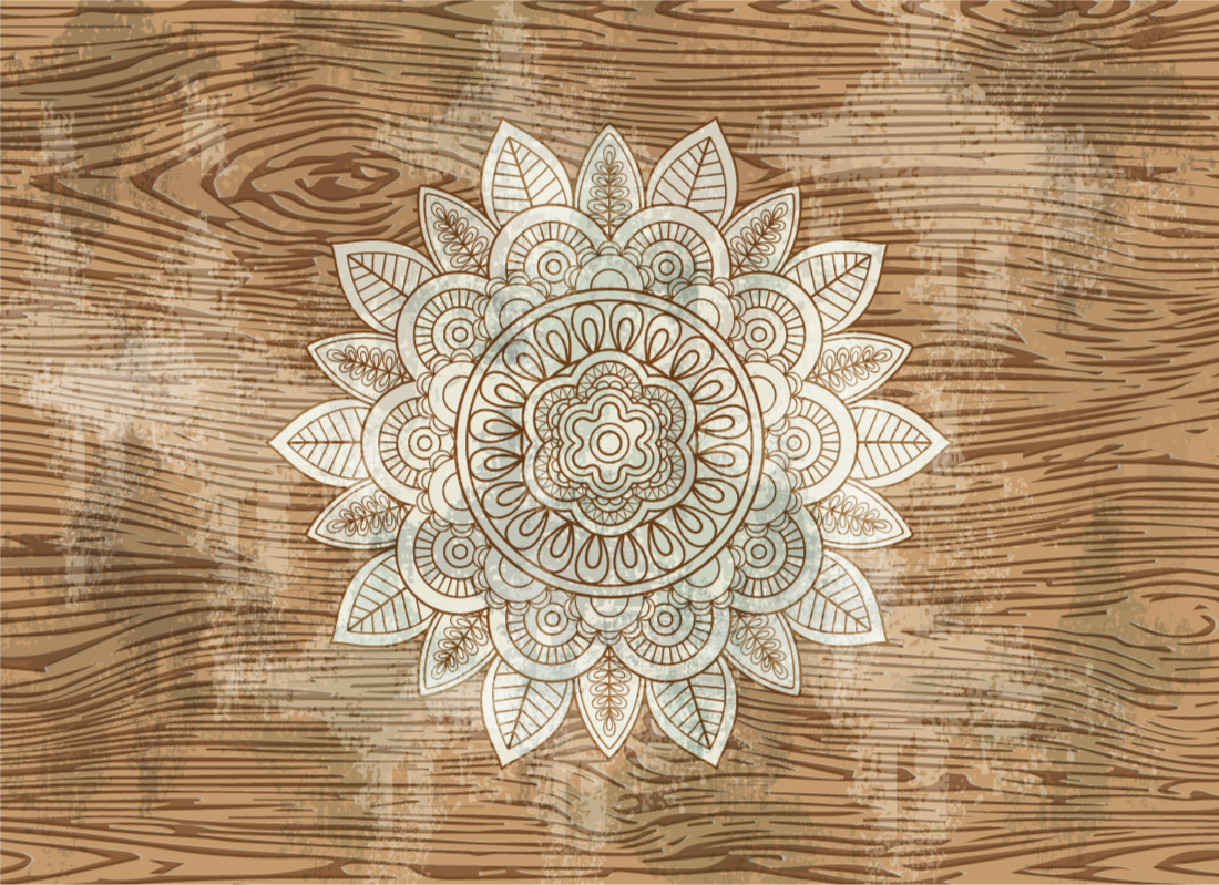 Vinyl teppich mandala mittelpunkt mandala - TenStickers