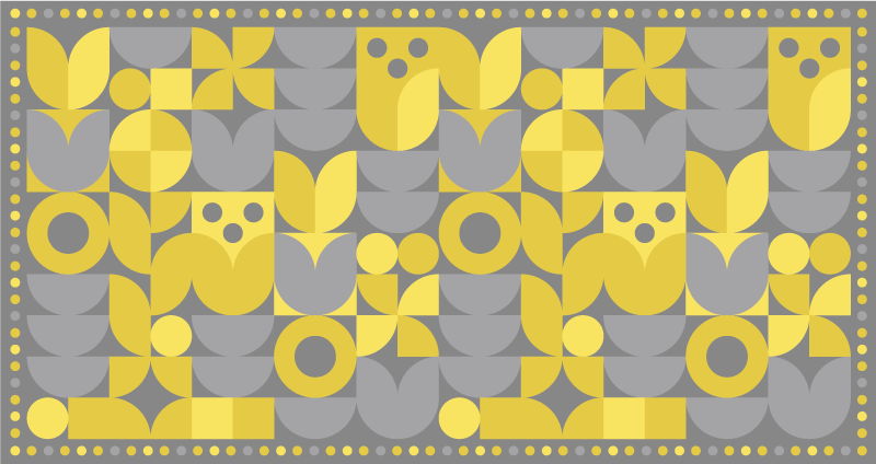 Vinyl Teppich geometrisch gelbes geometrisches muster - TenStickers