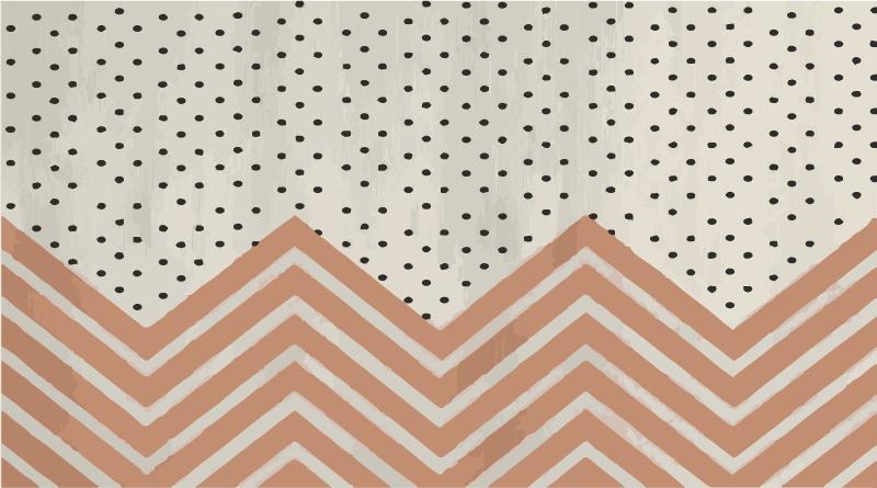 Vinyl Teppich geometrisch zickzack-punktmuster - TenStickers