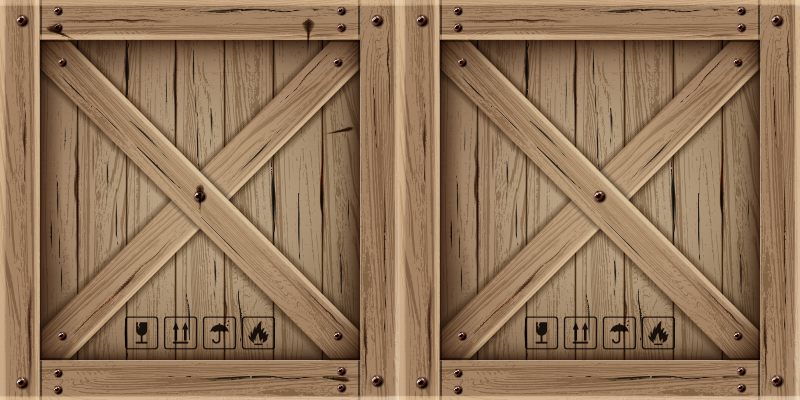 Vinylteppich Holzoptik holzkisten-illusion - TenStickers