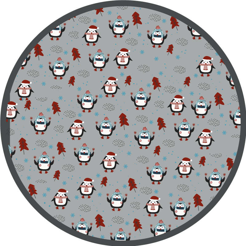 Vinyl Teppich Weihnachten festliches pinguin-motiv - TenStickers
