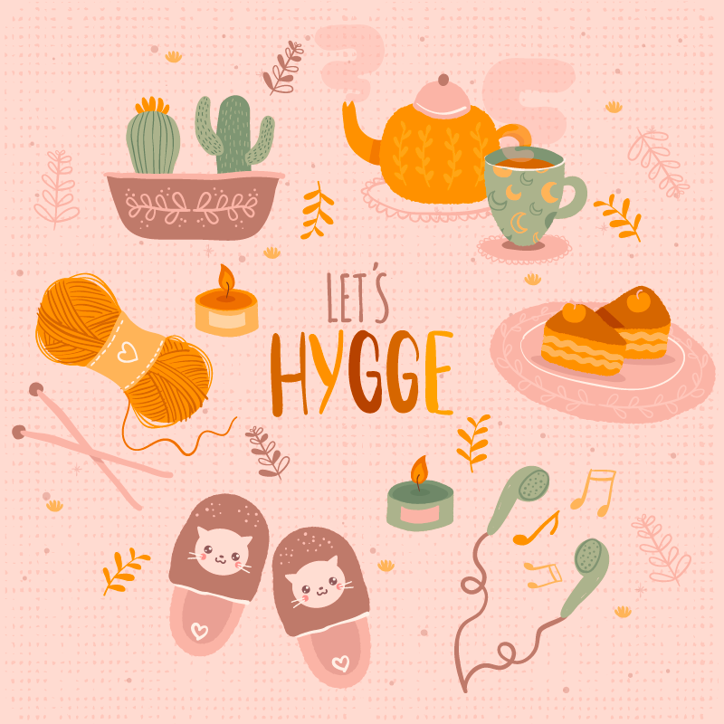 Vinyl Teppich Jugendzimmer lass uns hygge gemütliches design - TenStickers