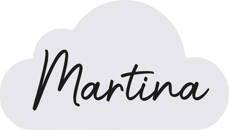 Vinyl Teppich kindlich graue wolke mit namen - TenStickers