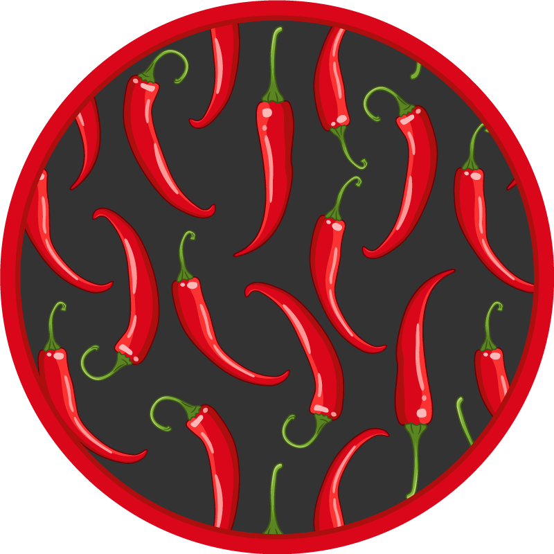 Vinyl Teppich nordisch scharfe rote paprika - TenStickers