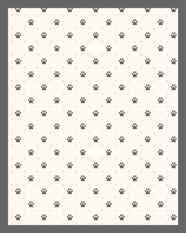 Vinyl teppich tiermuster pfotenabdruck muster - TenStickers