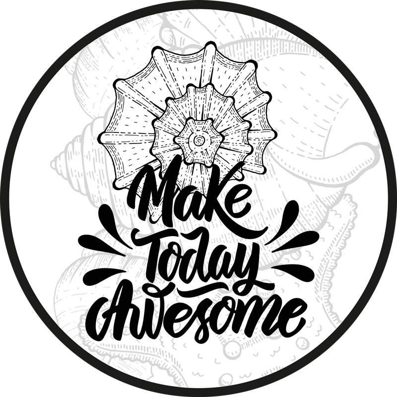 Vinyl Teppich Text mach den heutigen tag großartig - TenStickers