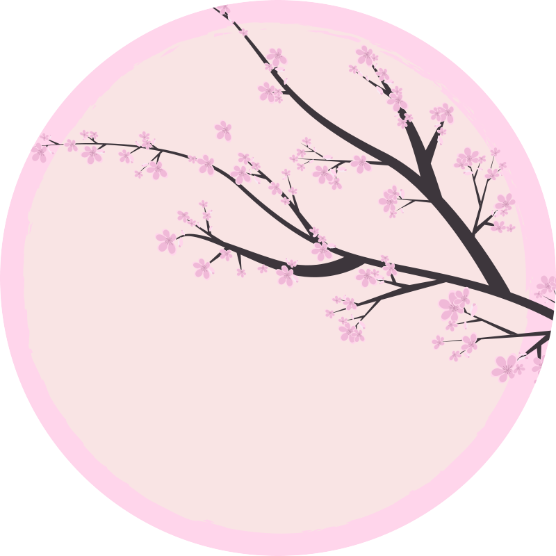 Vinyl Teppich Blumen kirschblütenzweig - TenStickers